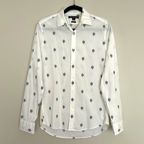 Michael Kors Mens Slim Fit Button Down Shirt Size S - Picture 1 of 10